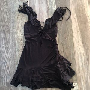 Summer new sweet antique slim-fitting suspender skirt